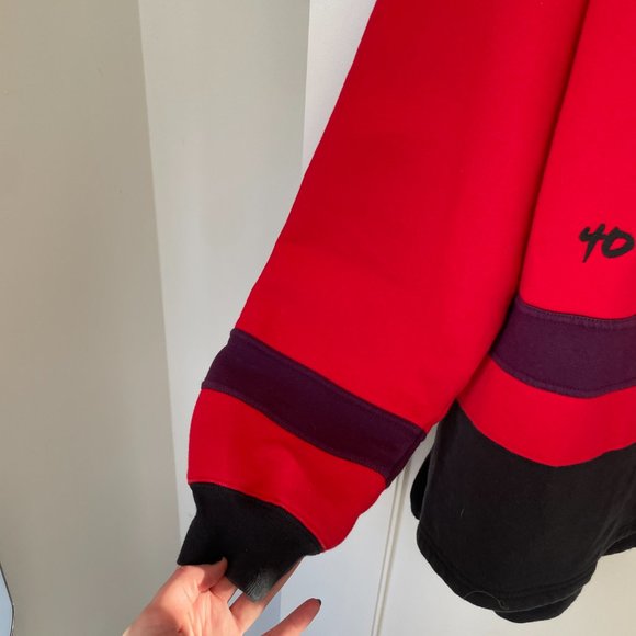 Balenciaga Ski Half Zip Sweatshirt Red Cotton Embroidered BB Logo Small - Picture 11 of 16